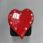 Red Heart Blinking Multicolor LED Body Light Up Flashy Lapel Pin Blinky